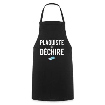 Plaquiste qui déchire blague métier humour - Tablier de cuisine - noir - Devant - AI Model Male 185 dark (185cm)