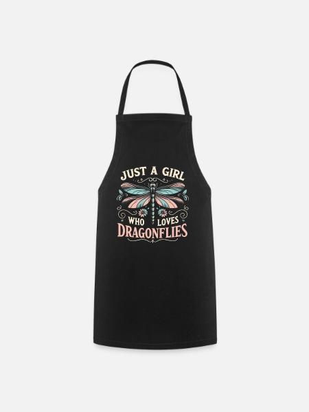 dragonfly dragonflies insects nature - Cooking Apron - black