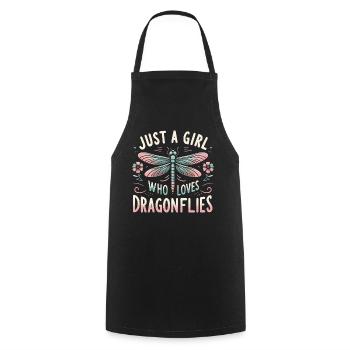 libellule libellules insectes nature - Tablier de cuisine - noir - Devant - AI Model Male 185 dark (185cm)