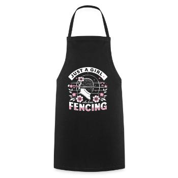Fencing Fencers - Cooking Apron - black - Front - AI Model Male 185 dark (185cm)