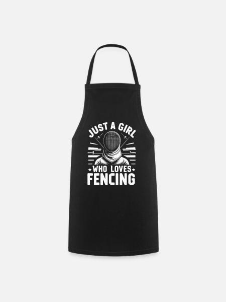 Fencing Fencer - Cooking Apron - black