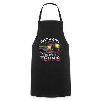 Tennis Tennis Player - Cooking Apron - black - Front - AI Model Male 185 dark (185cm)