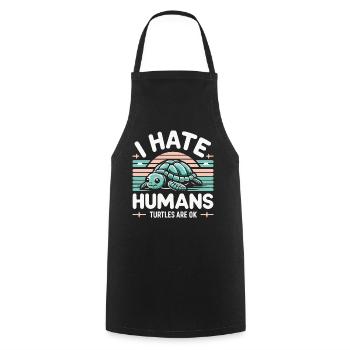 Turtle Sea Turtle Turtle Animal - Cooking Apron - black - Front - AI Model Male 185 dark (185cm)