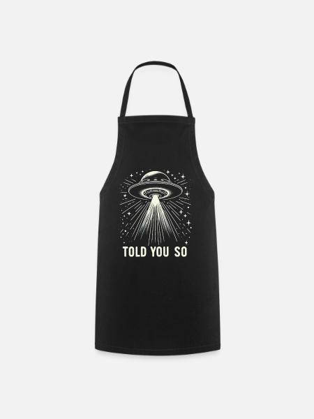 Alien UFO Aliens Außerirdischer - Kochschürze - Schwarz