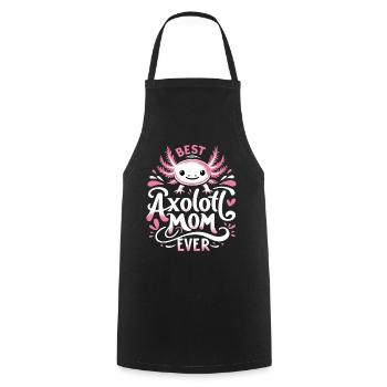 Poisson axolotl - Tablier de cuisine - noir - Devant - AI Model Male 185 dark (185cm)