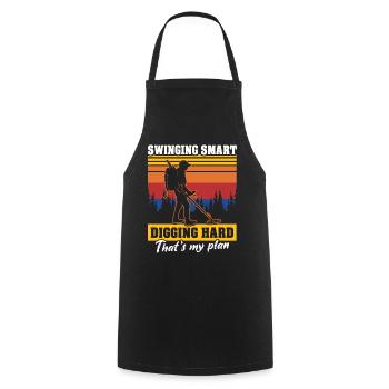 Dirt Fishing Sondelgänger - Kochschürze - Schwarz - Vorne - AI Model Male 185 dark (185cm)