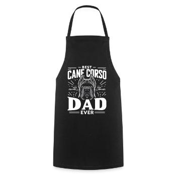 Cane Corso Dog - Cooking Apron - black - Front - AI Model Male 185 dark (185cm)