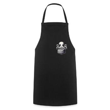 Octopus Octopus Octopus Cuttlefish Animal - Cooking Apron - black - Front - AI Model Male 185 dark (185cm)