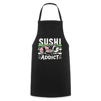 Sushi Japanisches Essen Maki Sushi Kawaii - Kochschürze - Schwarz - Vorne - AI Model Male 185 dark (185cm)