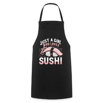 Sushi Japanisches Essen Maki Sushi Kawaii - Kochschürze - Schwarz - Vorne - AI Model Male 185 dark (185cm)