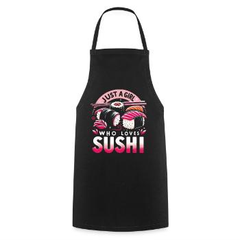 Sushi Japanisches Essen Maki Sushi Kawaii - Kochschürze - Schwarz - Vorne - AI Model Male 185 dark (185cm)