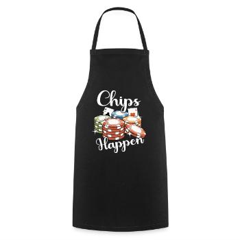Poker Joueurs de poker - Tablier de cuisine - noir - Devant - AI Model Male 185 dark (185cm)