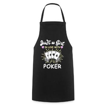 Poker Joueurs de poker - Tablier de cuisine - noir - Devant - AI Model Male 185 dark (185cm)