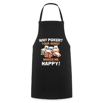 Poker Joueurs de poker - Tablier de cuisine - noir - Devant - AI Model Male 185 dark (185cm)