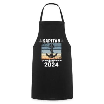 Kapitän 2024 Anker - Kochschürze - Schwarz - Vorne - AI Model Male 185 dark (185cm)