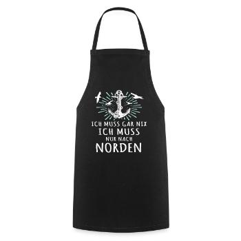 Norden Sprüche Nordener - Kochschürze - Schwarz - Vorne - AI Model Male 185 dark (185cm)
