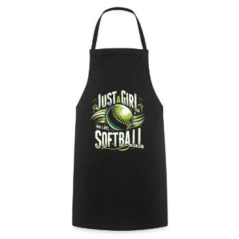 Softball Sports Joueurs de softball - Tablier de cuisine - noir - Devant - AI Model Male 185 dark (185cm)