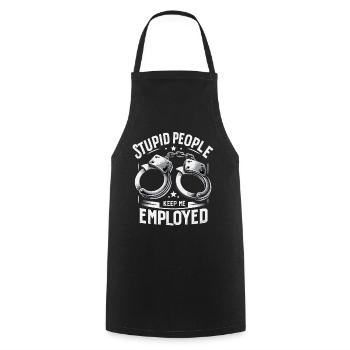 Correctional officer Guard Correctional officer - Cooking Apron - black - Front - AI Model Male 185 dark (185cm)