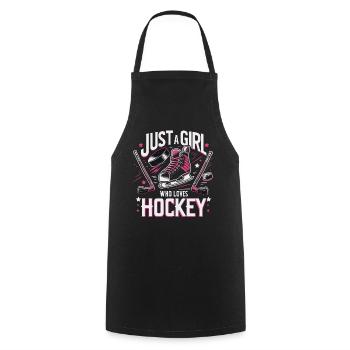Ice Hockey Hockey Sports - Cooking Apron - black - Front - AI Model Male 185 dark (185cm)