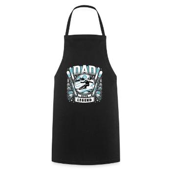 Father's Day DAD the Skier Legend Dad - Cooking Apron - black - Front - AI Model Male 185 dark (185cm)