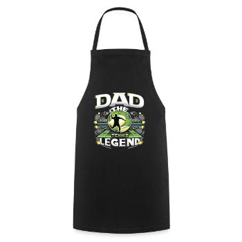 Fête des pères PAPA la légende du tennis Papa Papa - Tablier de cuisine - noir - Devant - AI Model Male 185 dark (185cm)