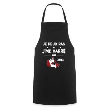 Je peux pas J'me barre au canada - Tablier de cuisine - noir - Devant - AI Model Male 185 dark (185cm)