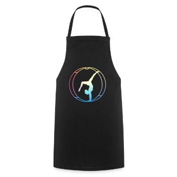 Rhönrad Gymnastics Rhönräder Wheel - Cooking Apron - black - Front - AI Model Male 185 dark (185cm)