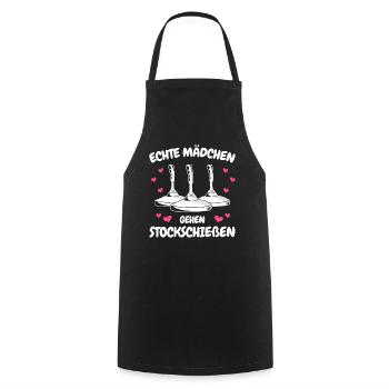 Curling Curling Curling Curling - Cooking Apron - black - Front - AI Model Male 185 dark (185cm)