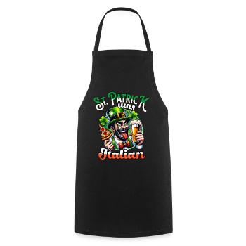 Italiens de la Saint-Patrick - Tablier de cuisine - noir - Devant - AI Model Male 185 dark (185cm)