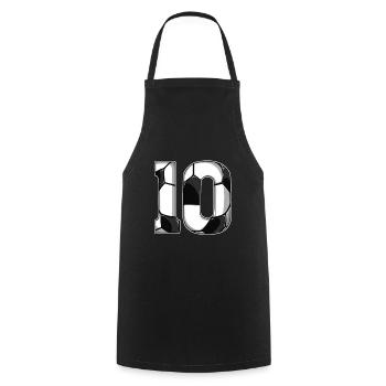 10th Birthday Football - Cooking Apron - black - Front - AI Model Male 185 dark (185cm)