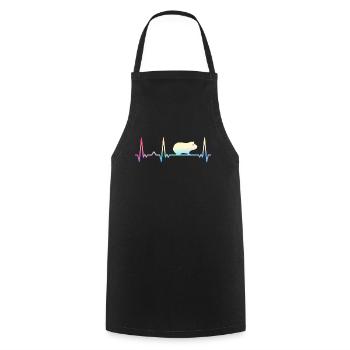 Cochon d’Inde à poil long chiens à crête à poil long - Tablier de cuisine - noir - Devant - AI Model Male 185 dark (185cm)