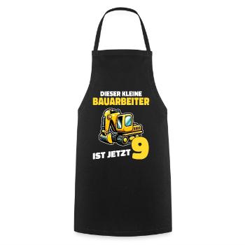 Birthday Gift 9 Years Birthday Boy - Cooking Apron - black - Front - AI Model Male 185 dark (185cm)
