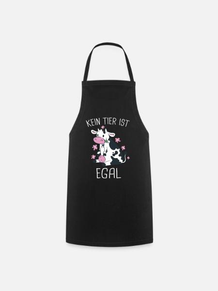 Végétarien Végétalien Bien-être animal Droits des animaux Végétarien - Tablier de cuisine - noir