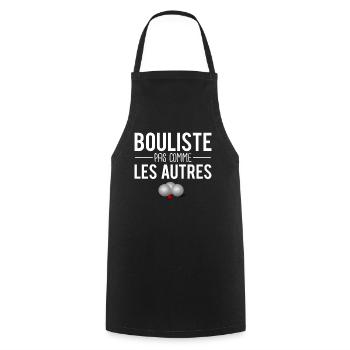 Bouliste pas comme les autres pétanque boules - Tablier de cuisine - noir - Devant - AI Model Male 185 dark (185cm)
