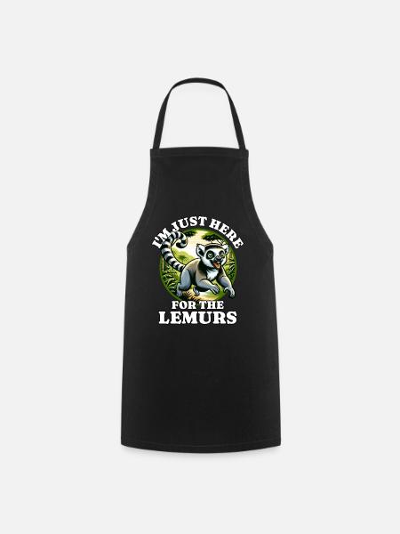 Lémurien Lémuriens de Madagascar - Tablier de cuisine - noir