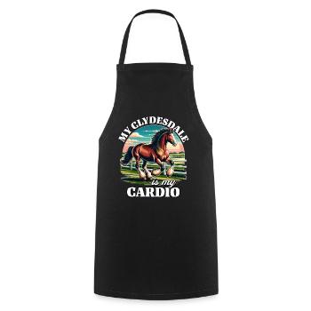 Clydesdale Cardio - Tablier de cuisine - noir - Devant - AI Model Male 185 dark (185cm)