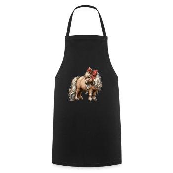 Poney Shetland Cheval - Tablier de cuisine - noir - Devant - AI Model Male 185 dark (185cm)