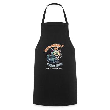 Good morning? Huh! Beware of old very thin ice - Cooking Apron - black - Front - AI Model Male 185 dark (185cm)