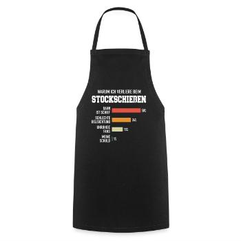 Curling Curling Curling Curling - Cooking Apron - black - Front - AI Model Male 185 dark (185cm)