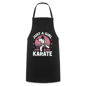 Karaté Karaté Combattant Arts martiaux - Tablier de cuisine - noir - Devant - AI Model Male 185 dark (185cm)