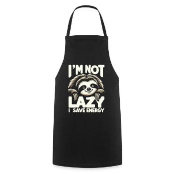 Paresseux paresseux Sommeil paresseux - Tablier de cuisine - noir - Devant - AI Model Male 185 dark (185cm)