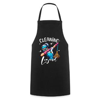 Légende du nettoyeur - Tablier de cuisine - noir - Devant - AI Model Male 185 dark (185cm)