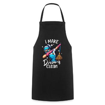 Cleaning lady - Cooking Apron - black - Front - AI Model Male 185 dark (185cm)