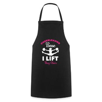 Cheerleader Cheerleading - Cooking Apron - black - Front - AI Model Male 185 dark (185cm)