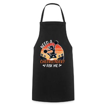 Cheerleader - Cooking Apron - black - Front - AI Model Male 185 dark (185cm)