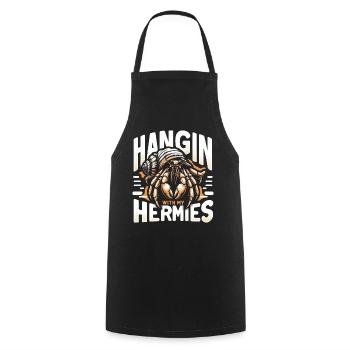 Crab Hermit Crab Crab - Cooking Apron - black - Front - AI Model Male 185 dark (185cm)