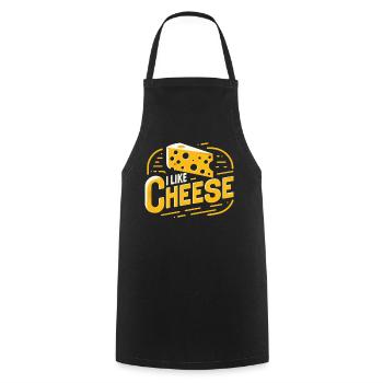 Cheese Food Cheese Lovers - Cooking Apron - black - Front - AI Model Male 185 dark (185cm)