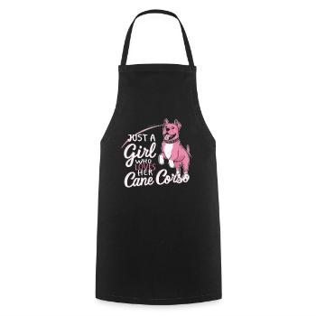 Cane Corso Chien - Tablier de cuisine - noir - Devant - AI Model Male 185 dark (185cm)