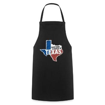 Texas State Texans Texas - Cooking Apron - black - Front - AI Model Male 185 dark (185cm)