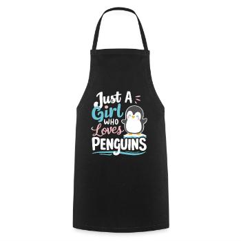 Penguin Penguin Animal - Cooking Apron - black - Front - AI Model Male 185 dark (185cm)